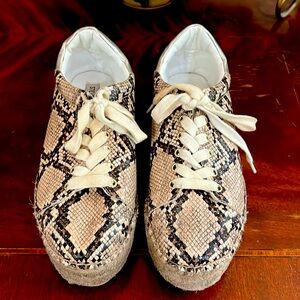 Steve Madden Parade Women's Brown Snake Sneakers 8.5
